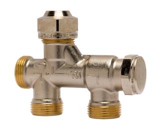 Heimeier Vert. TA-UNI FLOWRETT/RSD 821 M 22x1,5, DN 10, um. a. 1-Rohr/2-Rohr