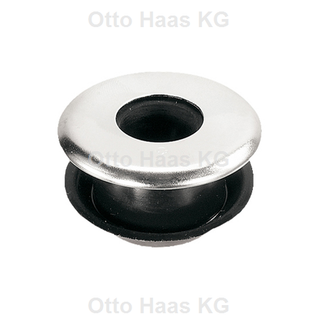HAAS Gummi-Urinalverbinder 13x43x20mm, sw, m Metallrosette vc
