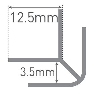 Multipanel Außeneckprofil Typ H 2800mm, silber matt (satin)