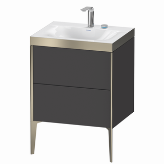 DU WTU XViu/Viu, 2 Ausz, 610x600x480mm 2 HL,champ.matt/gra. matt,Ra. B1 ES Nussb
