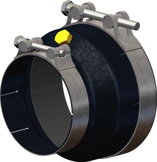 ATEC Kesseladapter eMAX d= 150mm, mit Dichtung und Spannschelle