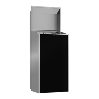AR Abfallbehälter, EXOS, Edelstahl, UP, 304x790x251 mm, Front ESG schwarz, 30l