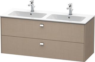 Duravit Waschtisch-Unterschrank Brioso 129x47,9x55,3cm, 2 La, wandh, chr/Leinen