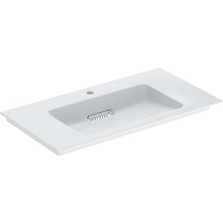 Geberit Möbel-Waschtisch One 90cm, HL mit., o. ÜL, we. K-Tect/Bl we.