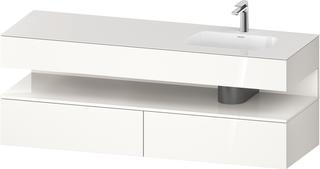 Duravit EinbauWT-Möbel-Set Qatego 160x50x60cm, Kon-WTU, Beck. re, we hgl