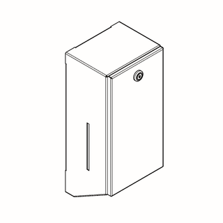 AR Toilettenpapierspender, RODAN, Edst., 135x300x111 mm, Aufputz