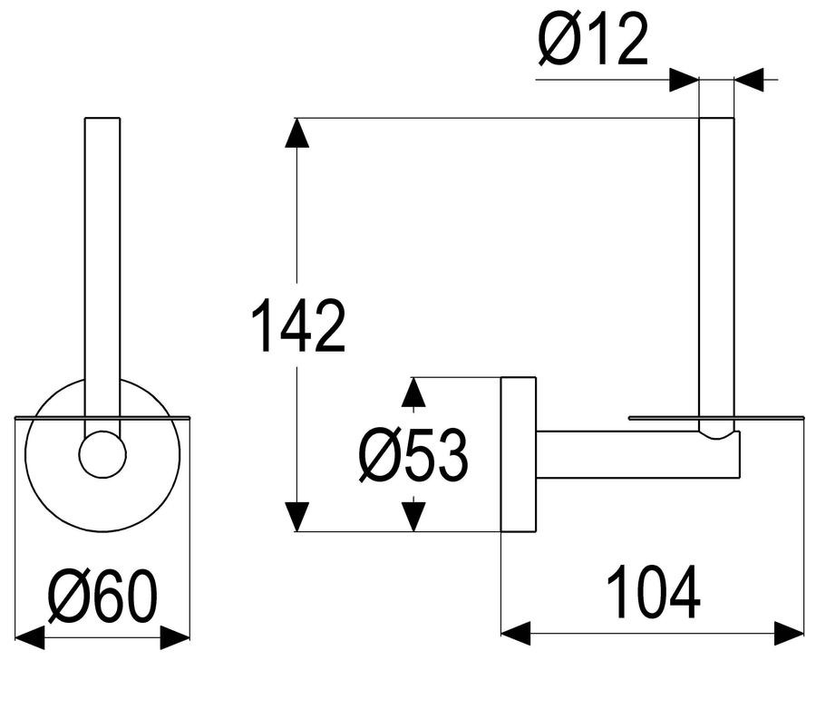 Artikelbild 2 des Artikels „Schulte Reservepapierhalter gamma_300 vc, vertik., m Auflegescheibe u. Wapr. verchromt“