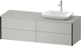DU Konsolen-WTU wh. XViu 1600x509x550mm 4SK, TA rechts, Bet.grau Matt, ES Ah bs.