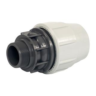 Plasson Anschlussverschraubung Serie 18 110mmxR 4, Wasser 16 bar, AG PP
