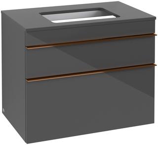 V&B Waschtisch-Unterschrank Venticello 75,7x60,6x50,2cm, Gr. Cop, glossy grey