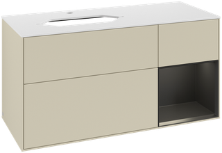 V&B Waschtisch-Unterschrank Finion 120cm, Pl w m, Rg r b m Lac, si Gr m Lac