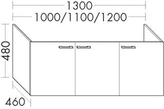 BB WT-Unterschr. (WWOD100) rc40System, 460x1000x510, PG1