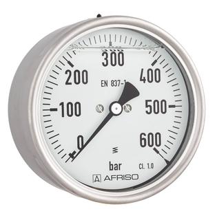 AFRISO Rohrfeder-Glyzerinmanometer RF100Gly 0/1,6bar G1/2B ax Kl.1,0 D811