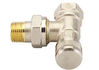 Danfoss Rücklaufverschraubung RLV 15, R 1/2xR 1/2, Eckf., matt vernickelt