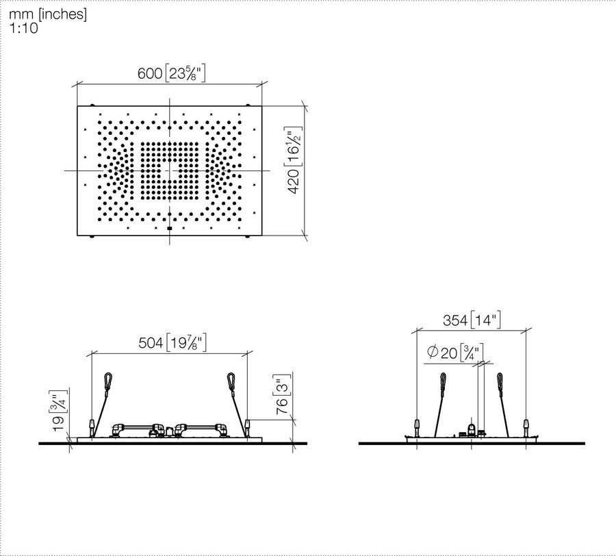 Artikelbild 2 des Artikels „Dornbracht Paneel SERENITY SKY FlowRe. 600x420mm, f Deckeneinb., bron gebürstet “