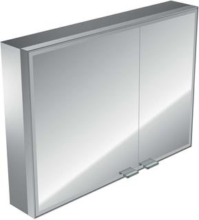 EMCO Aufputz-Lichtspiegelschrank Asis Prestige 887 x 637 mm, breite Tür links