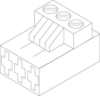 BOSCH Ersatzteil TTNR: 87377023010 Anschlussklemme 3-pol gelb everp