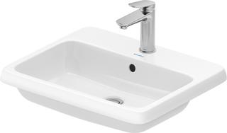 Duravit Einbauwaschtisch Qatego 55 x 45,5 cm, Einbau von oben, mit Hahnlochbank