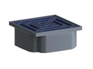 Dallmer Aufsatz DallDrain Pure ozeanblau (RAL 5020), 100x100mm