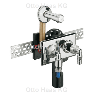 HAAS Unterputz-Geräte-Siphon DN 40/50, mit Unterputzventil, schwarz