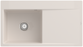 V&B bündige Spüle Subway Style 50 Flat li, m Abl.garn, Hand., crema CeramicPlus