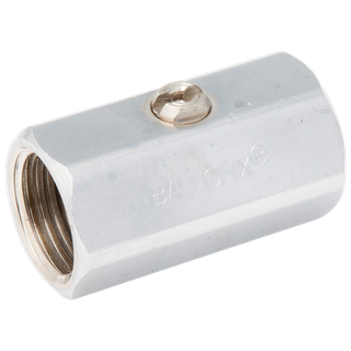Mini-Kugelhahn Ballofix B3800 beidseitig Innengewinde, Messing verchromt