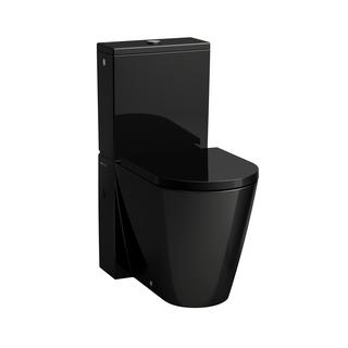 Laufen Stand-Tiefspül-WC KARTELL sw gl, randl., f Kombi, Form innen rund