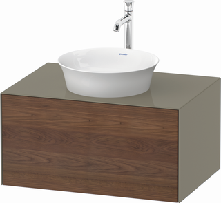 DU WTU White Tulip bs. 751x350x410mm A.Nussb.M/stegrau HGL ES Eiche