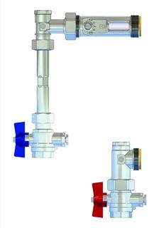 Strawa Anschlussgarnitur e-class AG3/4" -V-WMZ-2F-DFM10-40, vertikal