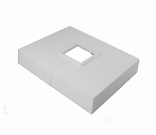 Bemm Kunststoffrosette 100x80mm, f komplette Bodenplatte, weiß