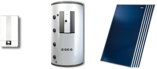 Wolf Paket Gas-Hybridheizung CGB 2-24, BSP-800, 6 Ko., m Ther., Sp, Sol