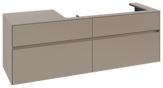 V&B Waschtischunterschrank Collaro 160x54,8x50cm, WT r, LED-Beltg. 12W, Tau