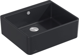 V&B Spülstein Einzelbecken 60 X m Abl.garn, Exzenter, pure black
