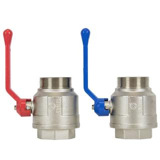 Strawa Kugelhahn 2" IGx2" AG, Griff rot/blau, 2er Set