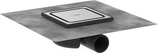 hansgrohe RainDrain Spot Boden-Punktab Komplettset, 150x150mm, Edelstahl