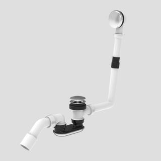 Sanit Ab- und Überlaufgarnitur 837 Push-Push, 110mm, KS, m Bedieneinh.