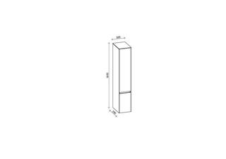 AQ 116 HS griffl. 330x320x1680 2 Türen L RivE SanremoE