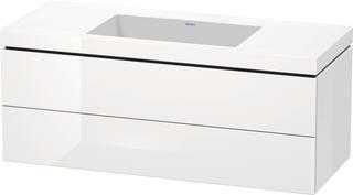Duravit WT-Unterschrank c-bonded L-Cube 120x48cm, o HL, we. hgl, 2 Schub., wandh