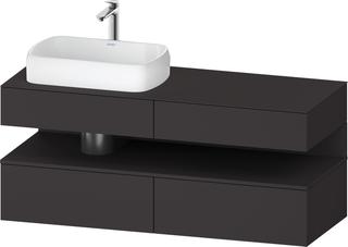 Duravit Waschtisch-Unterschrank Qatego 140x55x60cm, gra m, Pl, B li, Nischenb