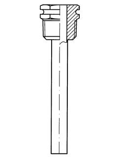 Tauchhülse 1/2", 9 x 10 mm, Messing