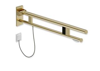 HEWI Stützklappgriff System 900 PVD Duo Halt. + E-Spül./Funktionst., R, 912mm, M