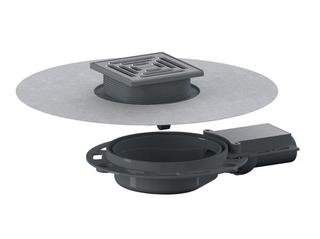 Dallmer Abl. Set DallDrain Sel. Pl. OM 120x120mm, seitenv +/-9,5mm, DN 40, ES
