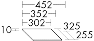 Burgbad Abdeckplatte sys30 35,2x1x25,5cm, Sana