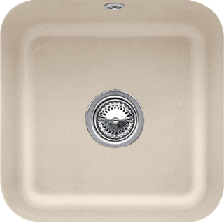 V&B Unterbauspüle Cisterna 50 Abl.garn, m Exzenter, almond CeramicPlus