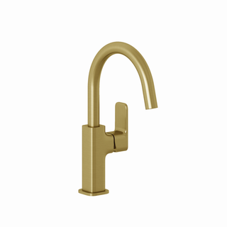 Kludi RENON Waschtisch-Einhebelmischer seitl. Betät., o. Abl.garn, brushed gold