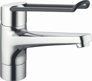 KWC Spültisch-Einhebelmischer VITA PRO Ausl. 230mm, vc, Schwenkausl., Heb. lang
