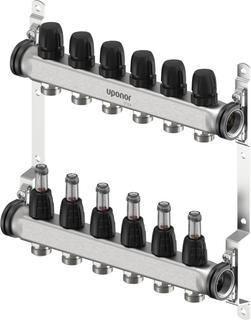 Uponor Vario S Verteilerbalken FM 6xG3/4 Euro - G1