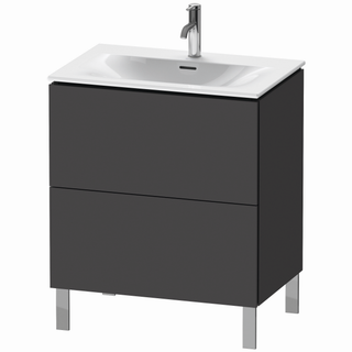 DU WTU L-Cube boden.,704x720x481mm 2Auszüge, graphit matt ES Nussb