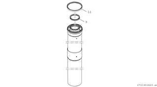 BOSCH Verlängerungsrohr AZB 1007, 1000mm, d 200mm, konz., Edelstahl