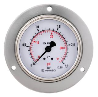 AFRISO Rohrfeder-Standardmanometer RF40 0/4bar G1/8B ax Kl.1,6 D231